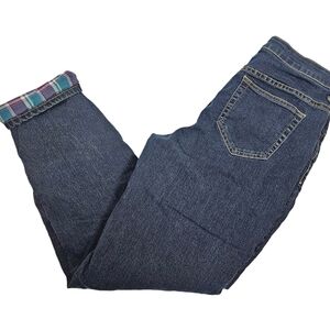 Bit & Bridle Medium Wash Fleece Lined Denim Jeans Size 12 Women's‎ P37